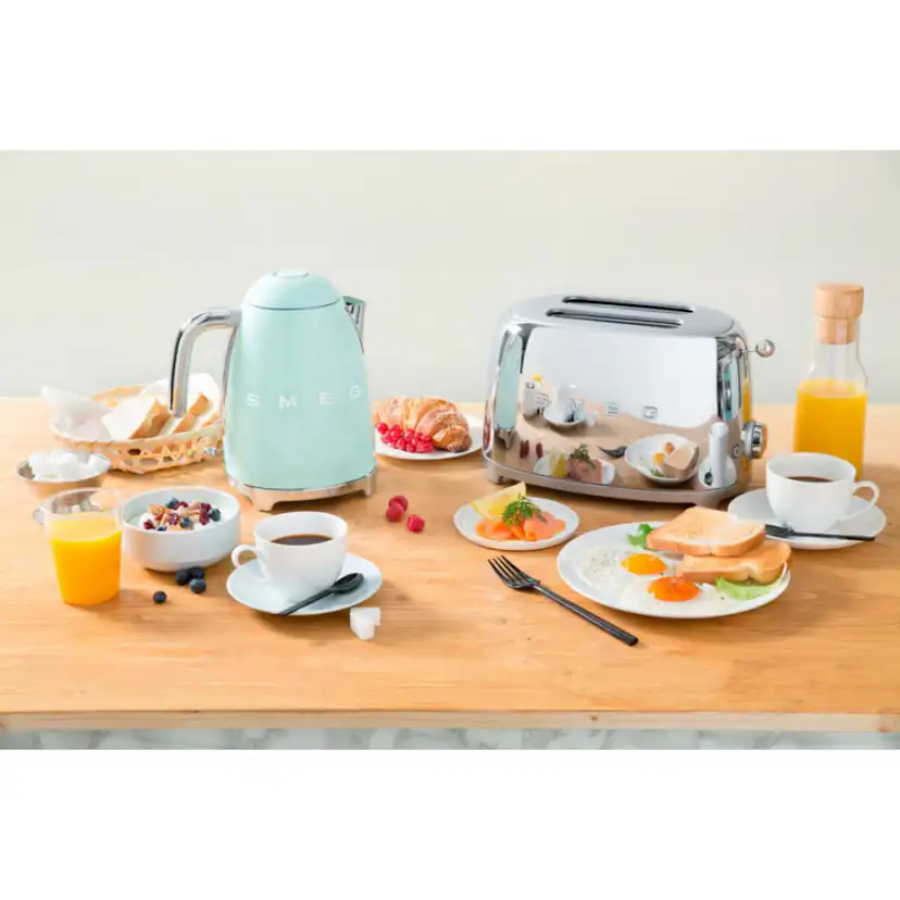 Vattenkokare Smeg Retro KLF03PGEU Pastellgrön i Rostfritt Stål