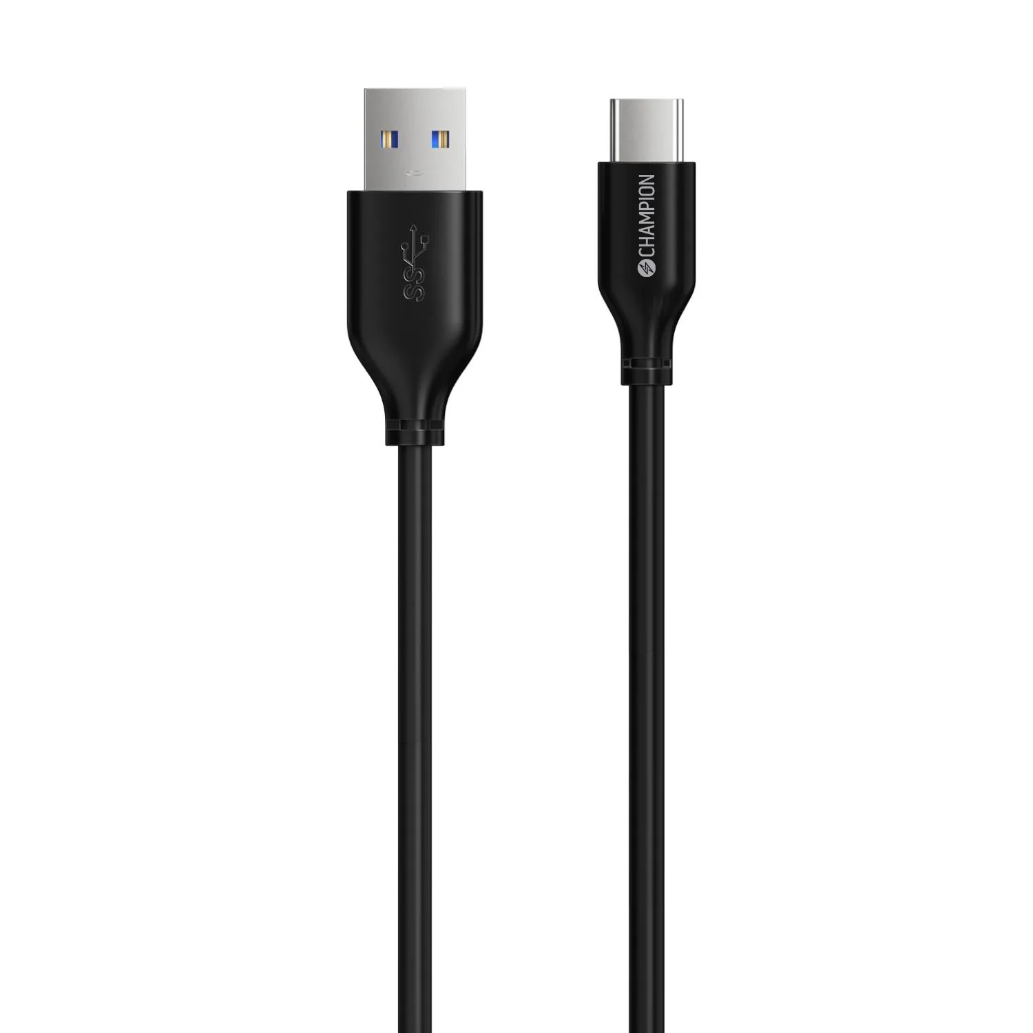 USB-A Champion till USB-C Kabel 2m Svart