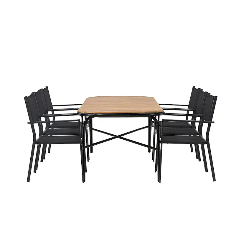 Matgrupp Venture Home Holmbeck Bord med 6 Copacabana Stolar