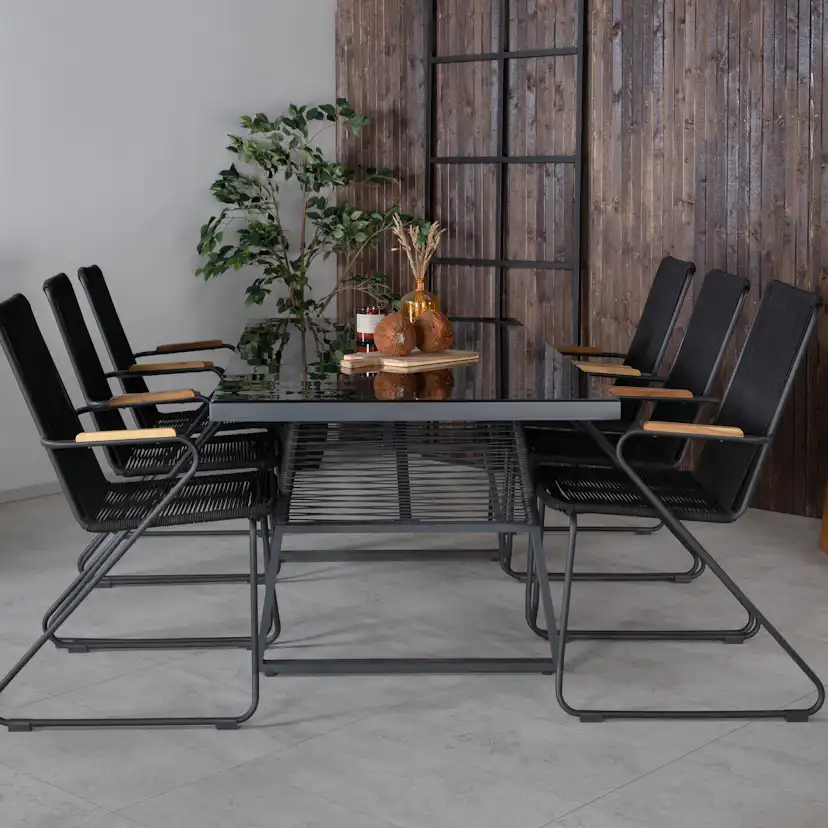 Matgrupp Venture Home Douglas med 6 Berfin Matstolar