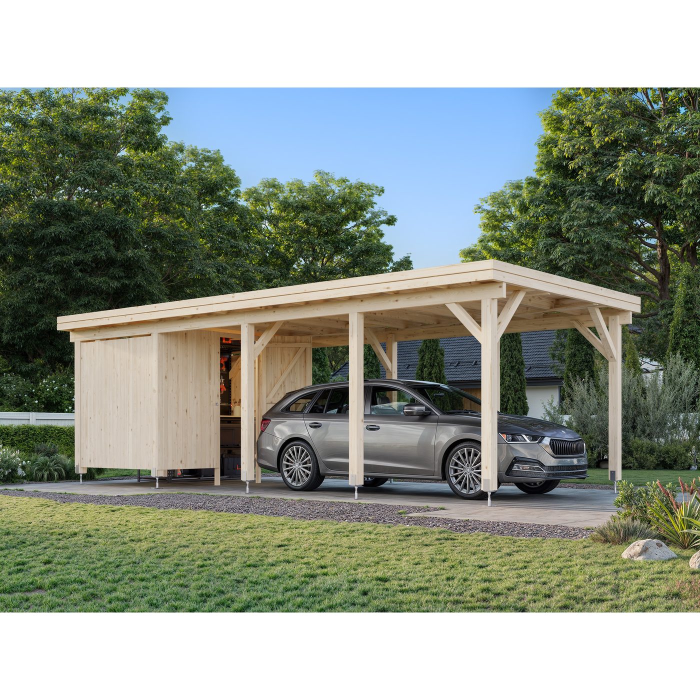 Carport Palmako Karl 23,1 m2 med Förråd