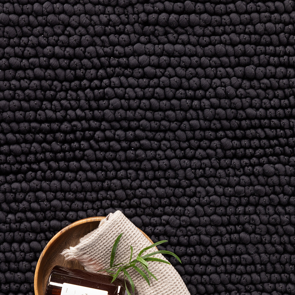 Wilmer Polyester/Cotton - 50*80-Rectangular-Black Svart
