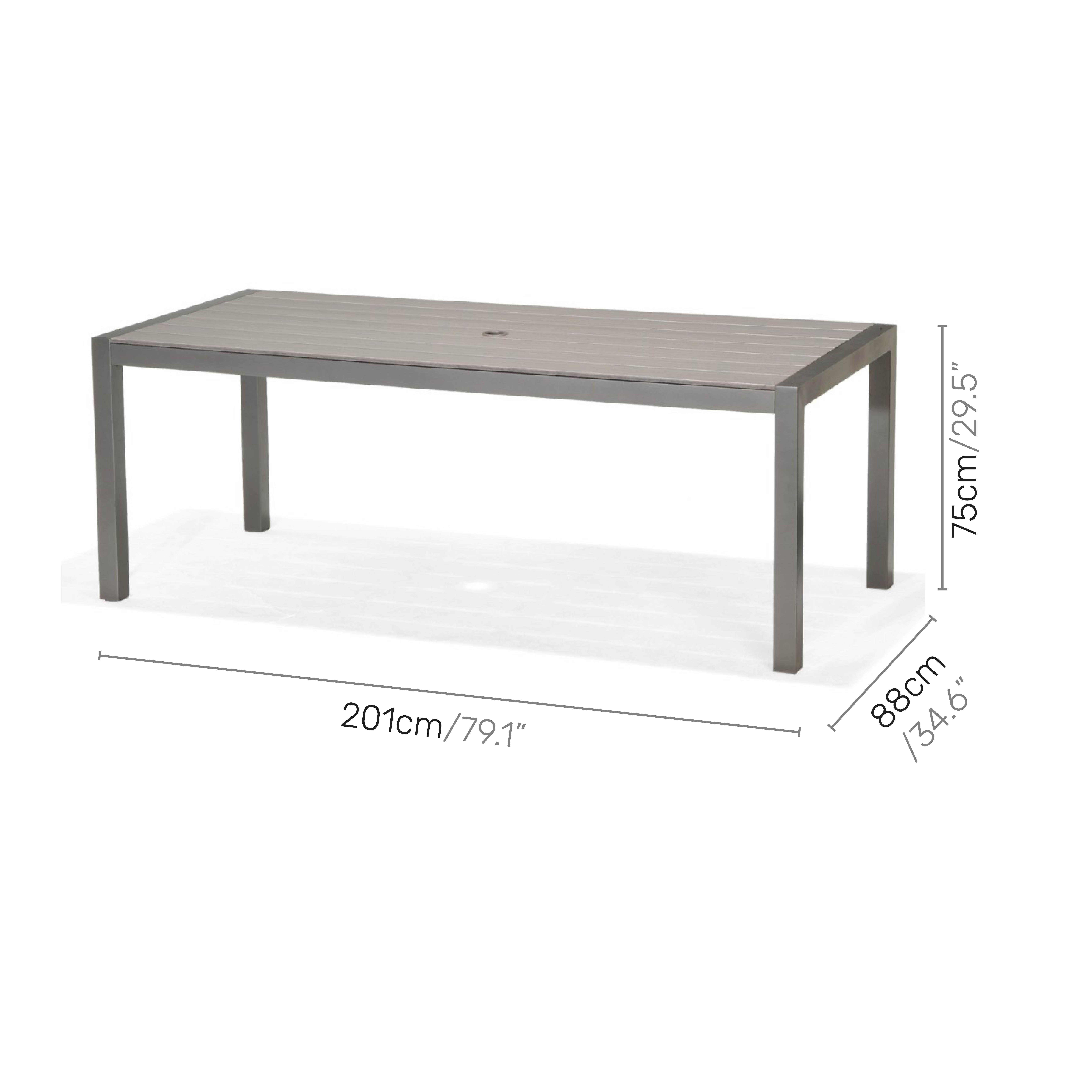 Matgrupp LifestyleGarden Solana 200 cm med 6 Stolar
