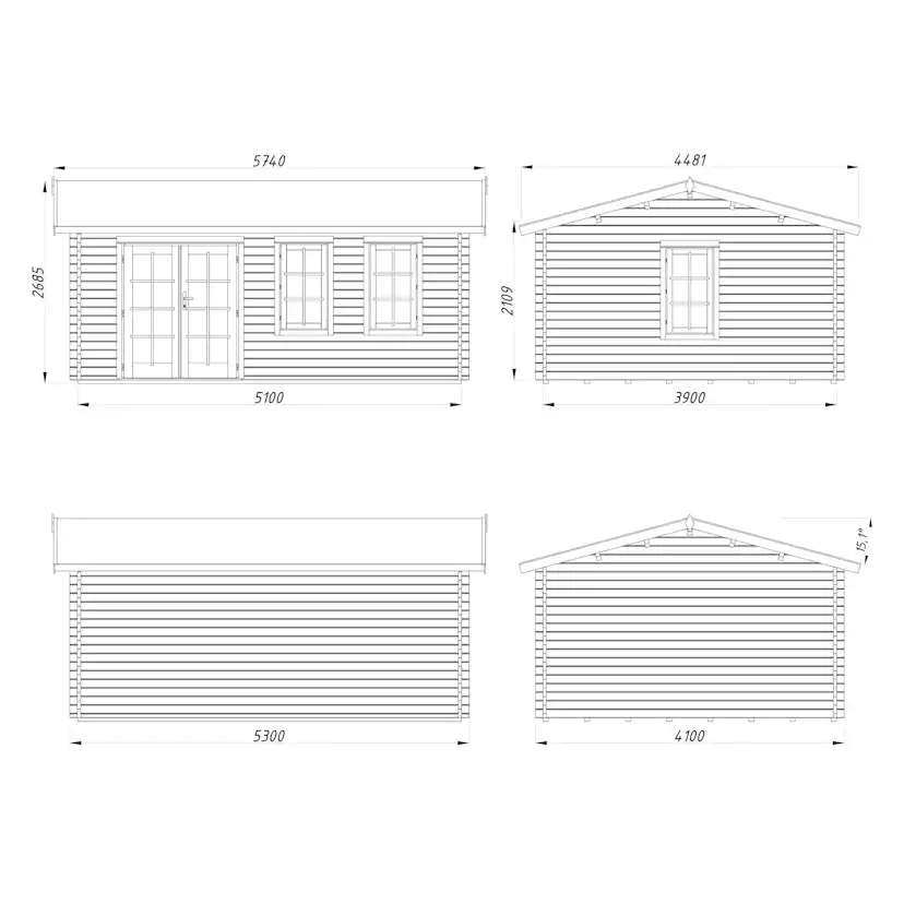 Stuga Palmako Iris 19,9 m2