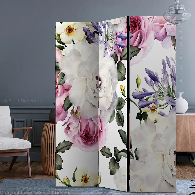Rumsavdelare Skärmvägg Arkiio Floral Glade 135x172 cm