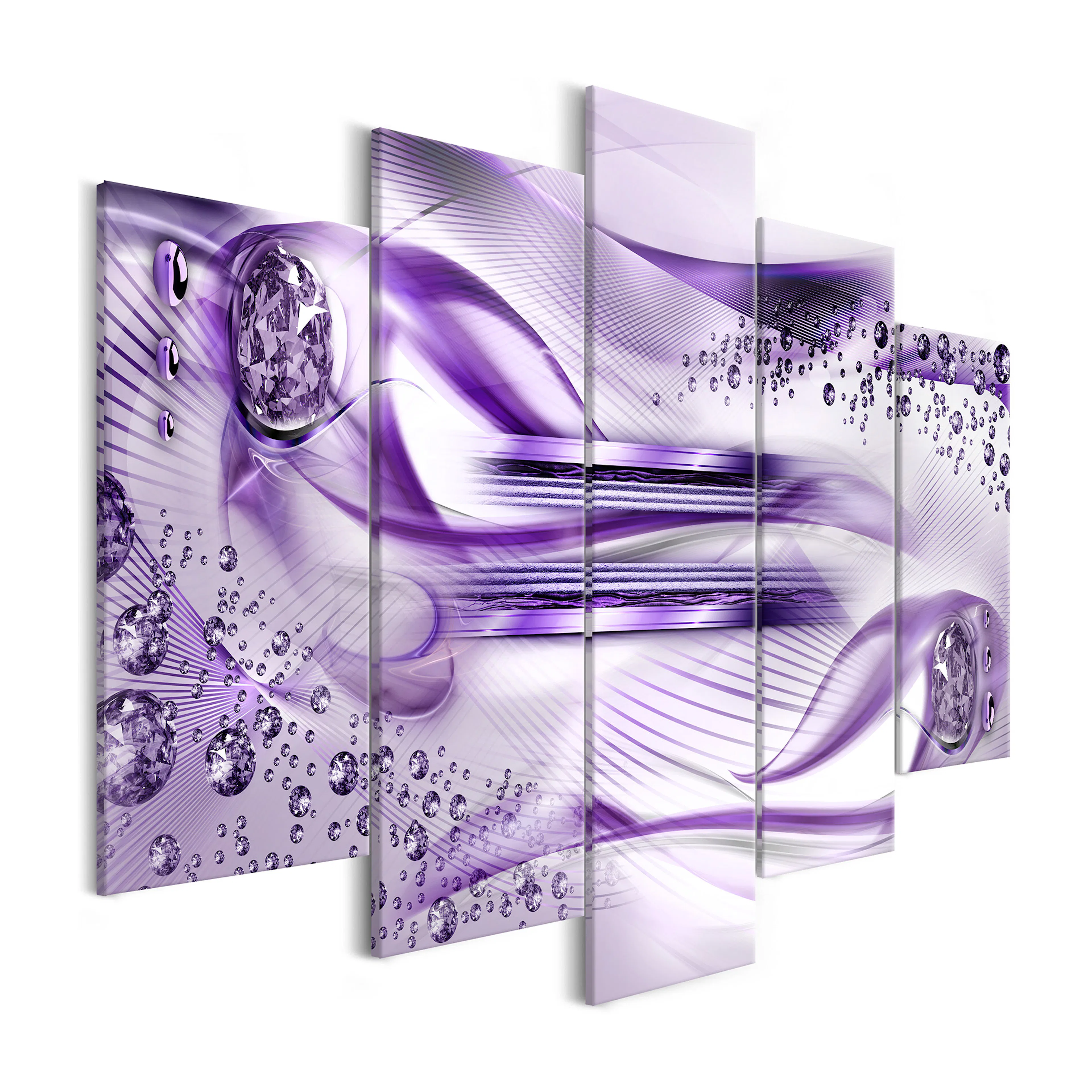 Tavla Arkiio Underwater Harp Wide Violet 5 delar