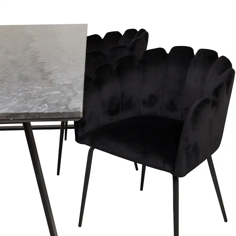 Matgrupp Venture Home Estelle med 4 Limhamn Rektangulär Stolar