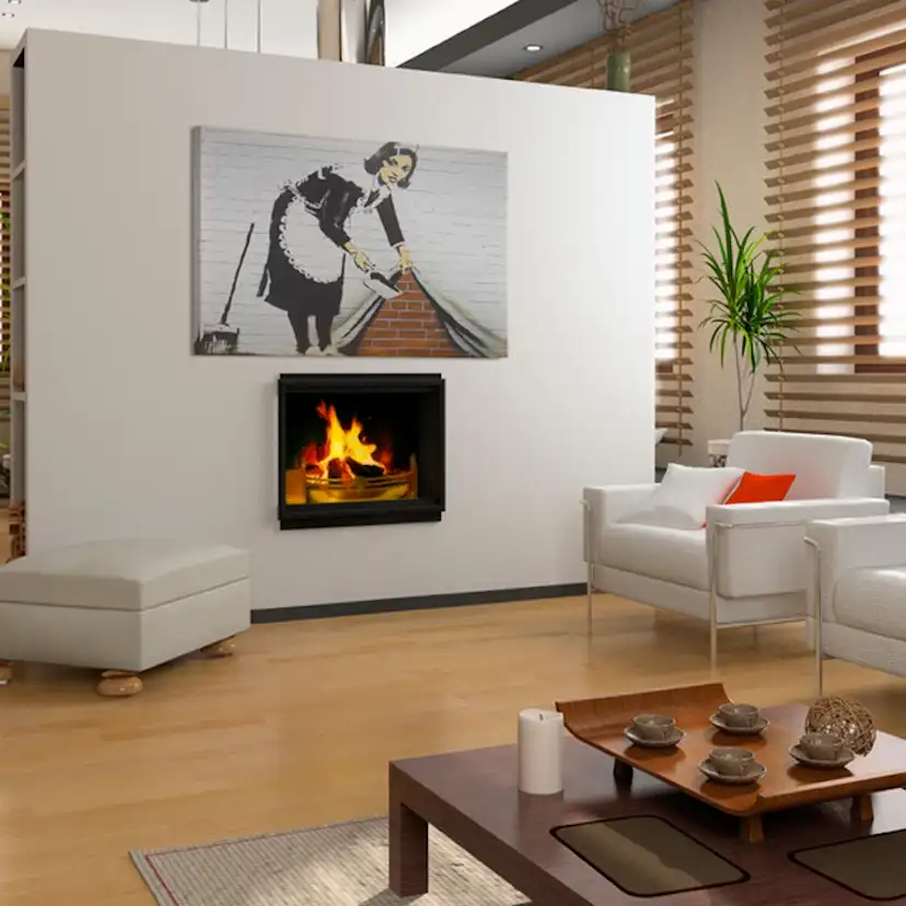 Tavla Arkiio RengörIng Lady Banksy 60x40