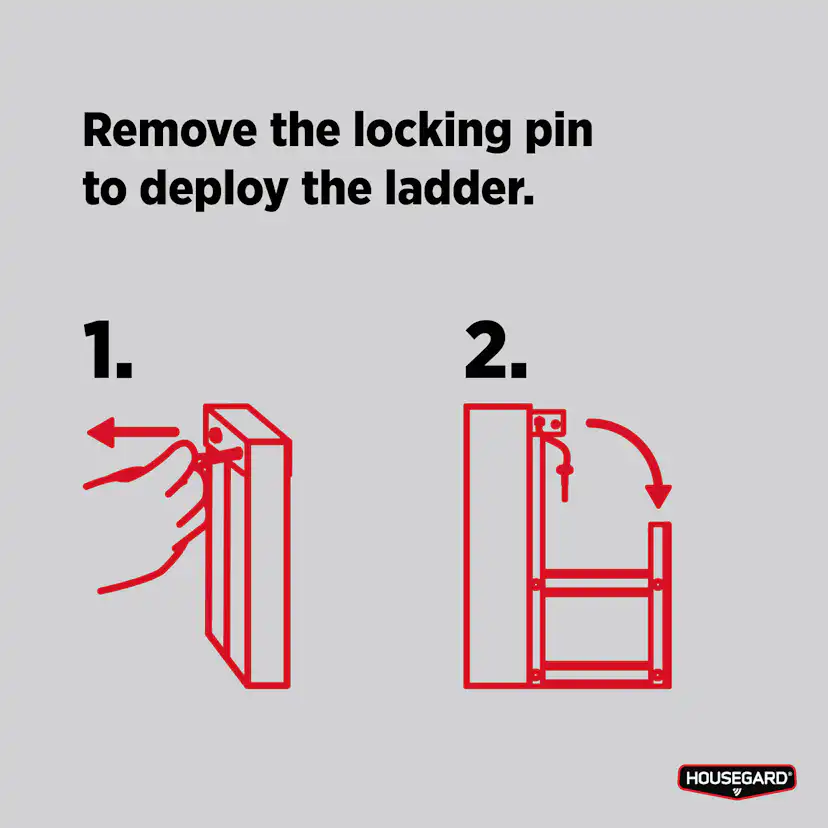 Brandstege Housegard Utfällbar Utrymningsstege 3,9M, EL39