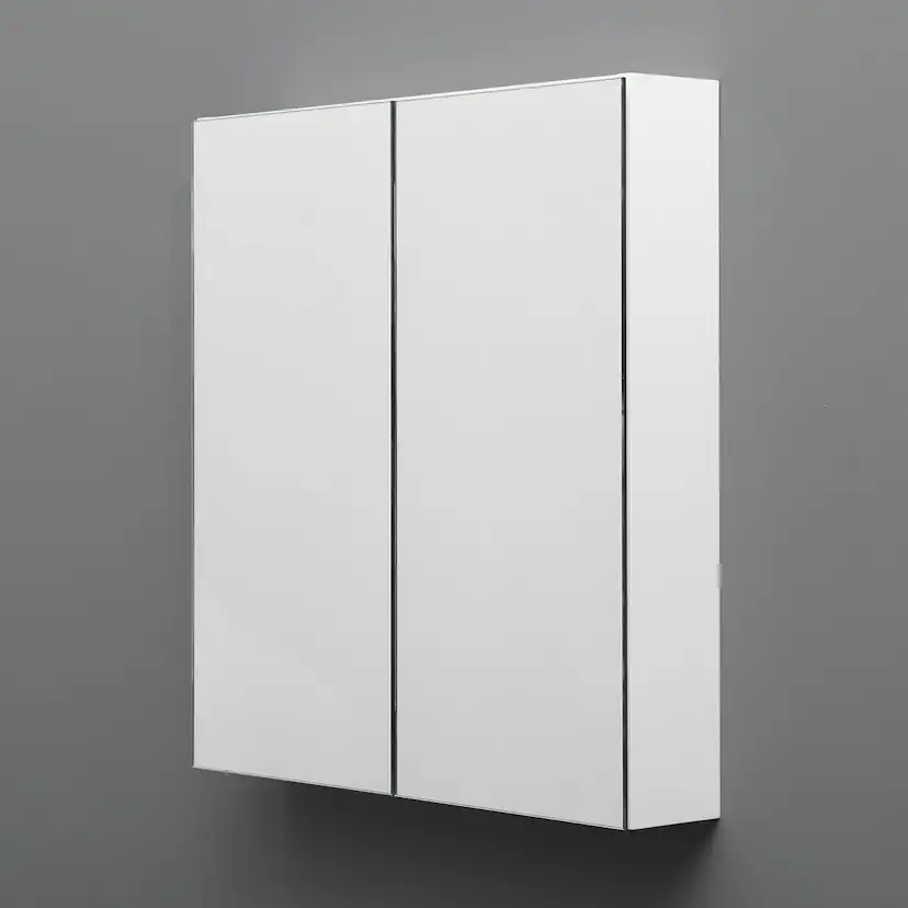 4AQUA Spegelskåp 80 vit blank Vit Blank, 800 mm