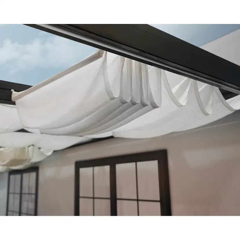 Gardinset Canopia by Palram Skuggkit Till Pergola Stockholm 3,4 x 6,6 m Vitt
