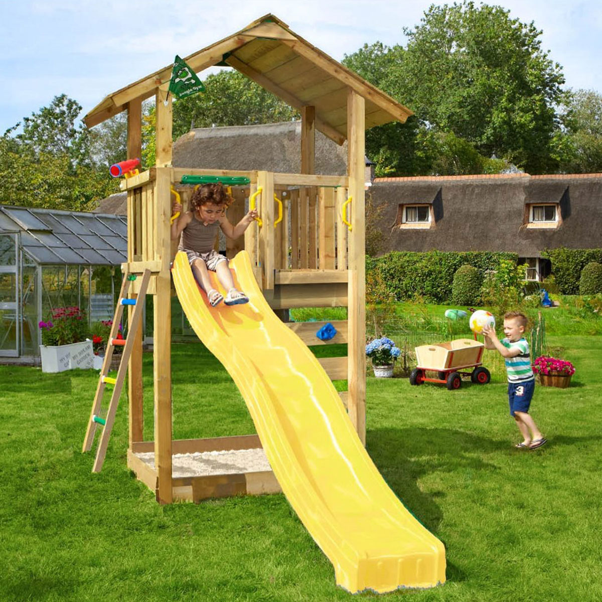 Jungle Gym Sierra lektorn komplett inkl. gul rutschkana Gul
