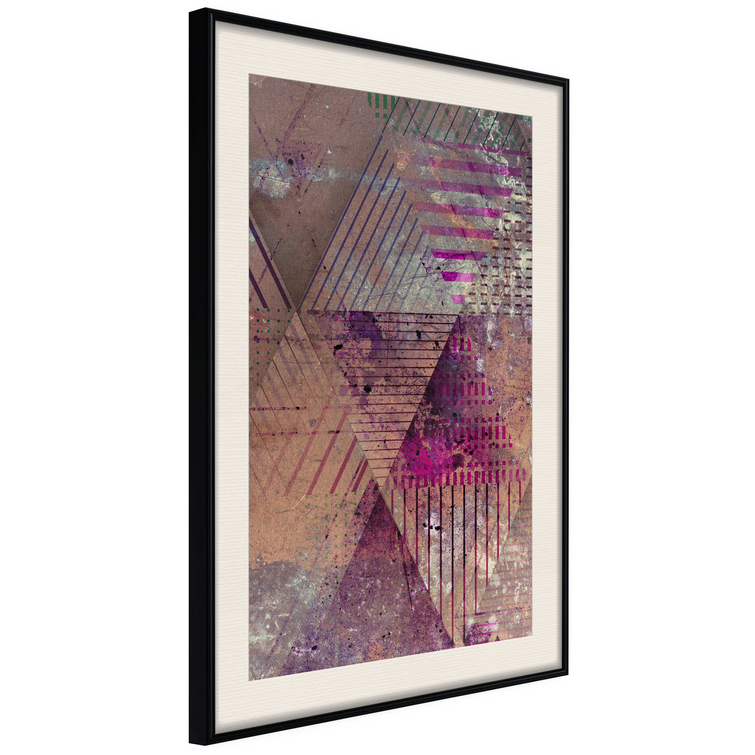 Affisch - Autumn Abstraction [Poster] 20x30 Svart ram med passepartout, 20x30 cm
