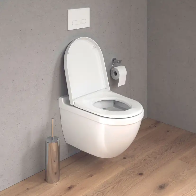 Vägghängd Toalettstol Duravit Starck 3 252709 Rimless utan Toalettsits