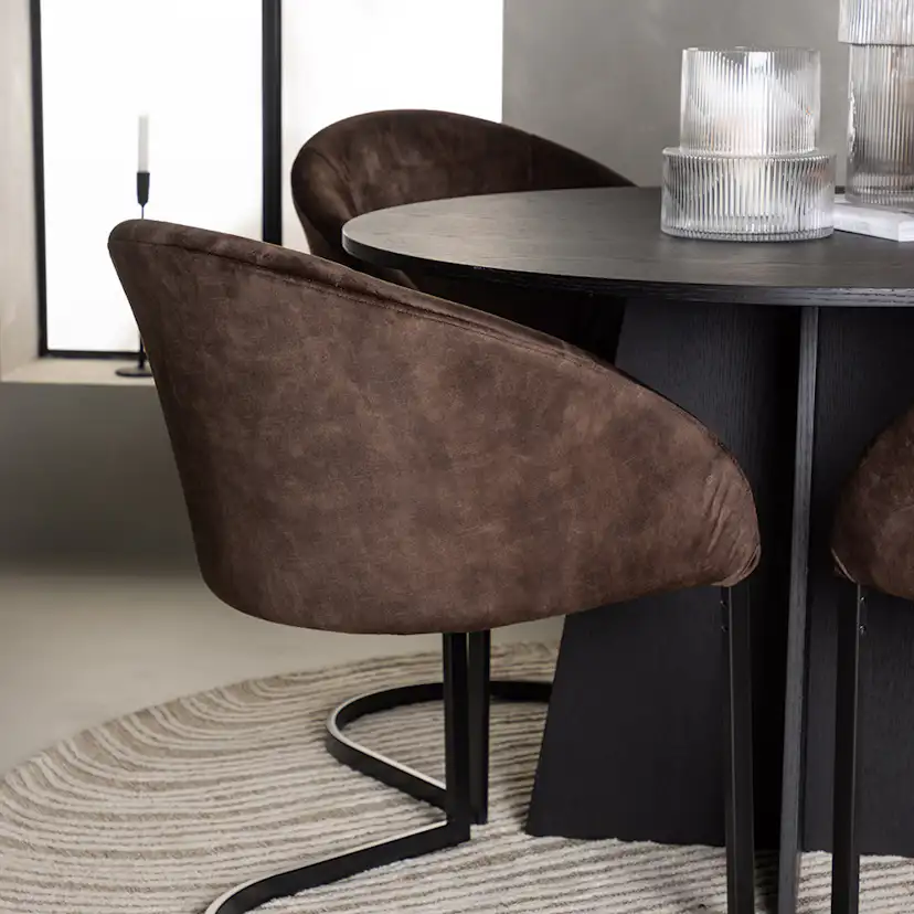 Matgrupp Venture Home Bootcut Ø110 cm med 4 st Evening stolar