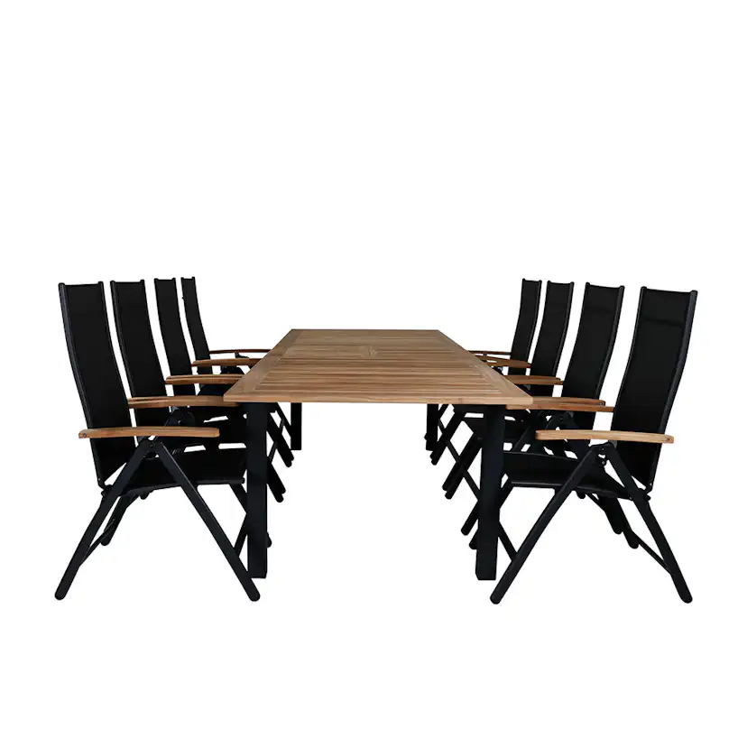 Matgrupp Venture Home Perla med 8 Perla Positionsstolar