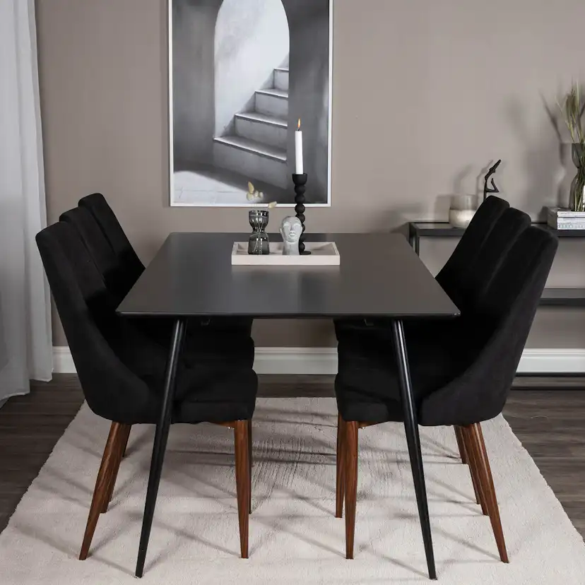 Matgrupp Venture Home Silvia med 6 Laura Stolar Polyestertyg