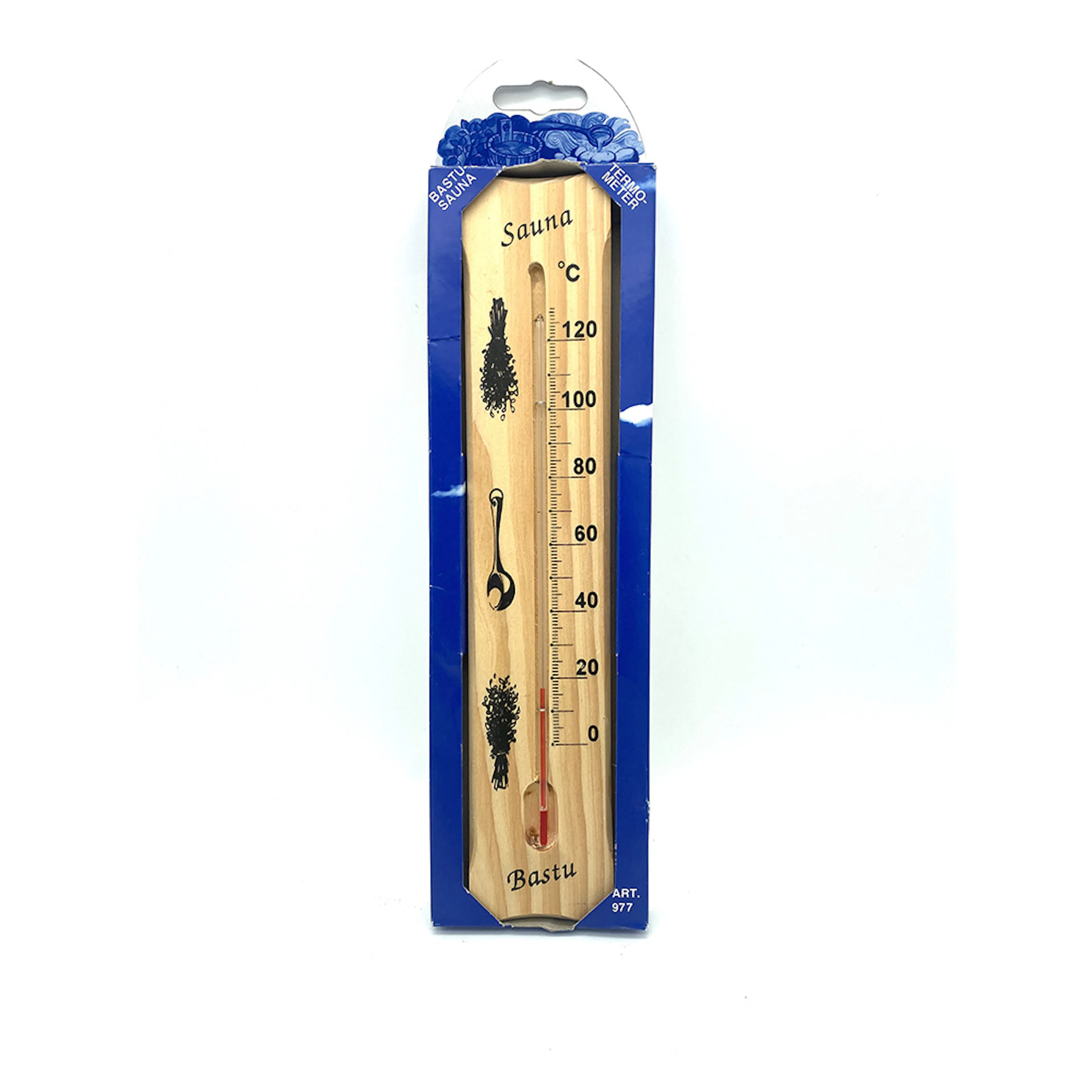 Bastutermometer Termometerfabriken Viking +130C Trä