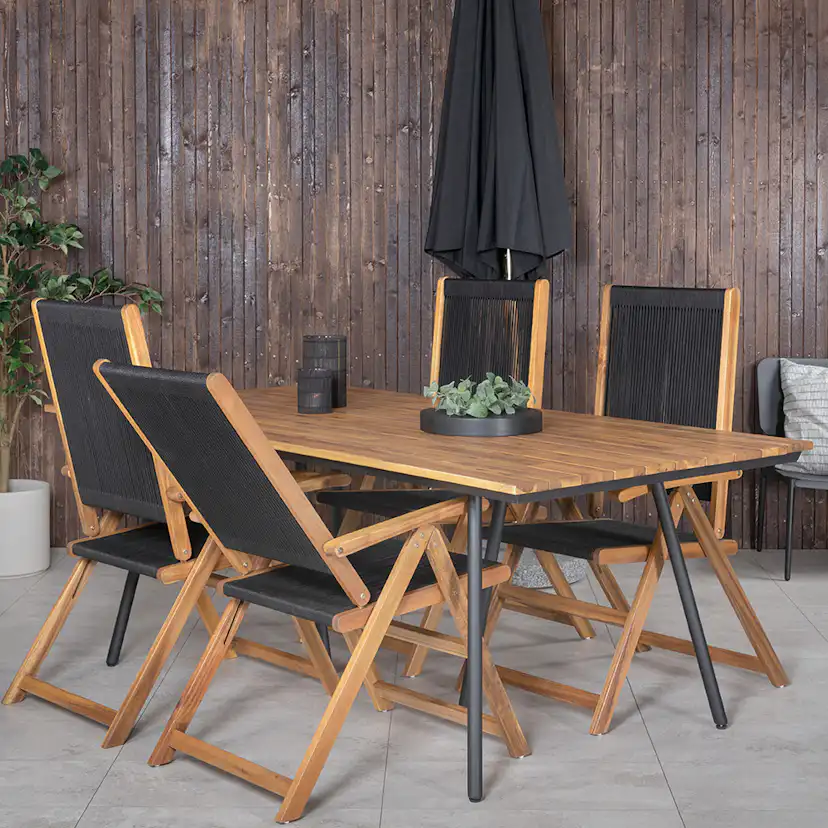 Matgrupp Venture Home Chane med 4 Jimbo Vikbara Matstolar