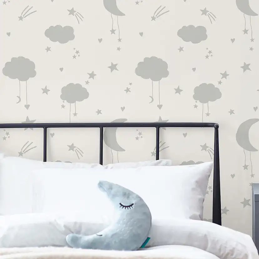 Tapet NEXT Moon & Stars Grey