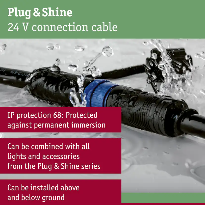Anslutningskabel Paulmann Plug & Shine IP68 max. 150W 1in-7ut