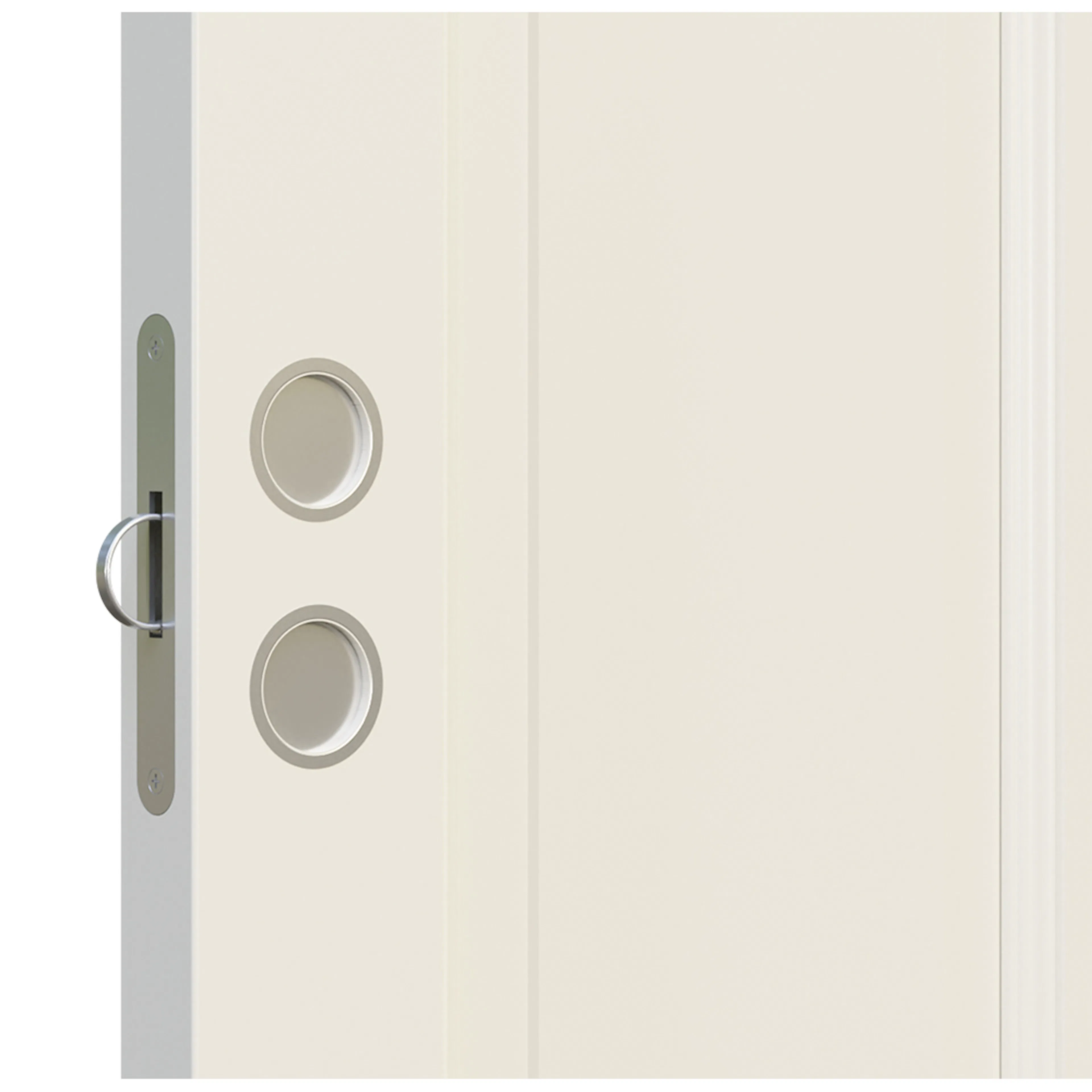 Skjutdörrsanpassning Leksandsdörren inkl. spår lagerdörr (två hål)