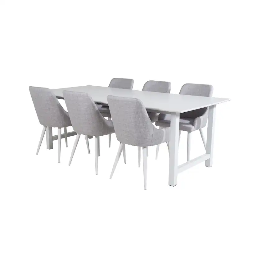 Matgrupp Venture Home Clara med 6 Plake Fåtöljer Polyestertyg