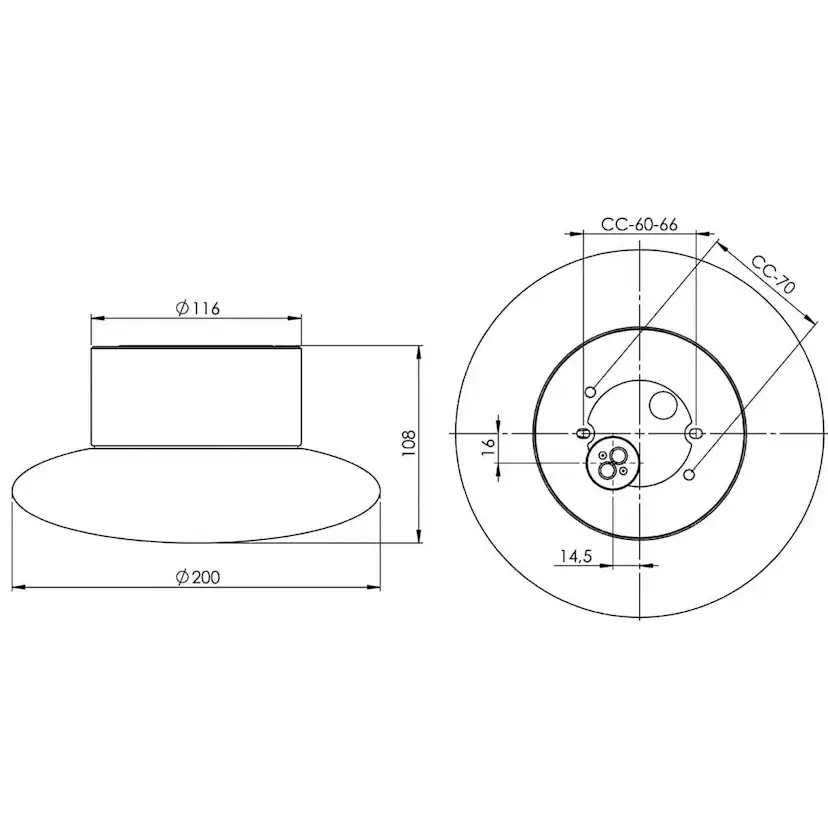 Vägg-/Taklampa Ifö Electric Cairo Matt IP44 LED
