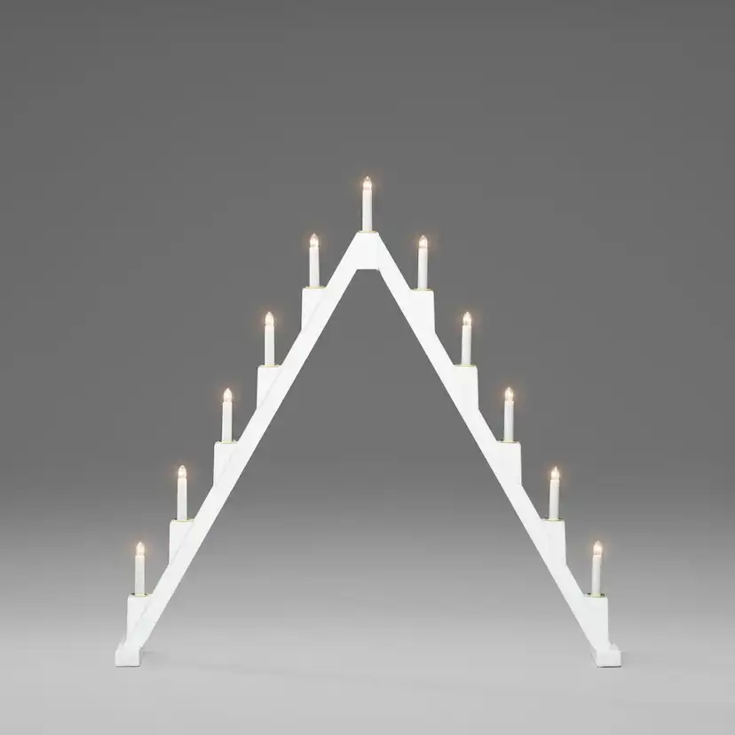 Adventsljusstake Gnosjö Konstsmide 11 Ljus Vikbar Vit
