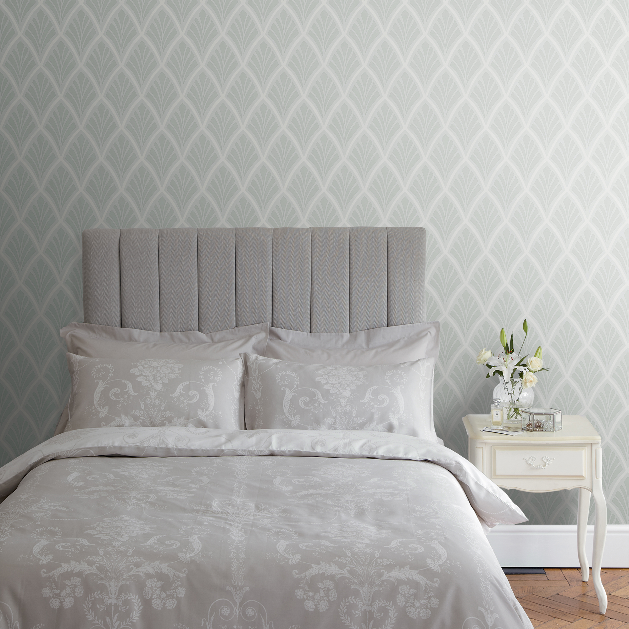 Tapet Laura Ashley Florin Enteneier Blå
