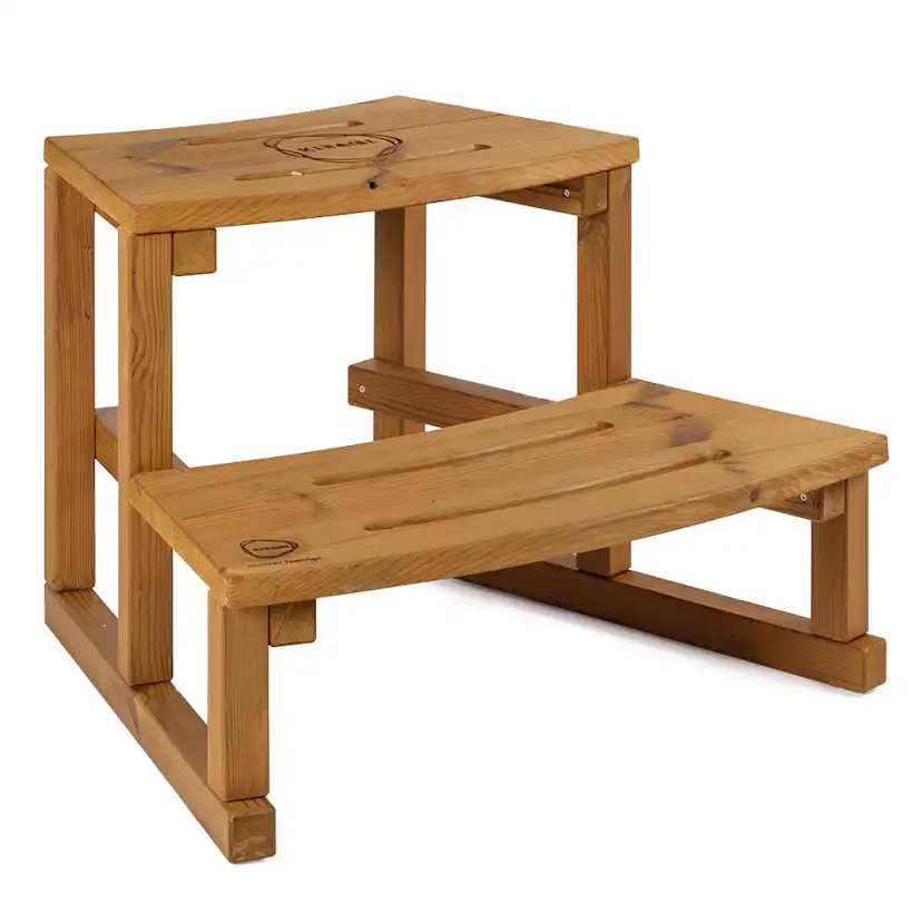 Trappa Kirami till Step-A-Round Thermowood Värmebehandlad furu