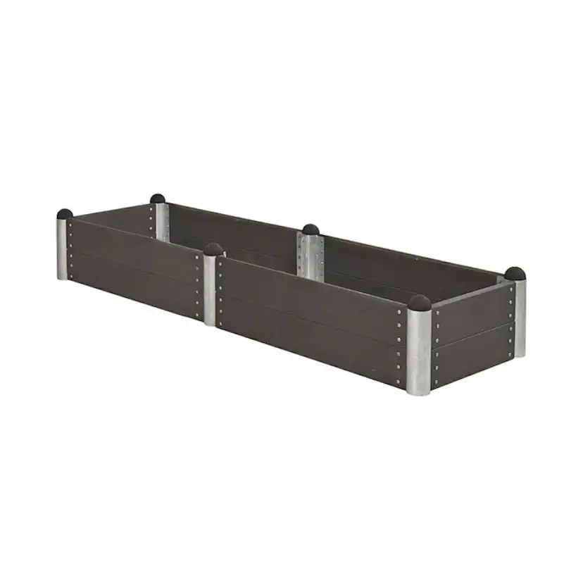 PIPE Højbed 80X270CM - højde 36cm - composit Svart