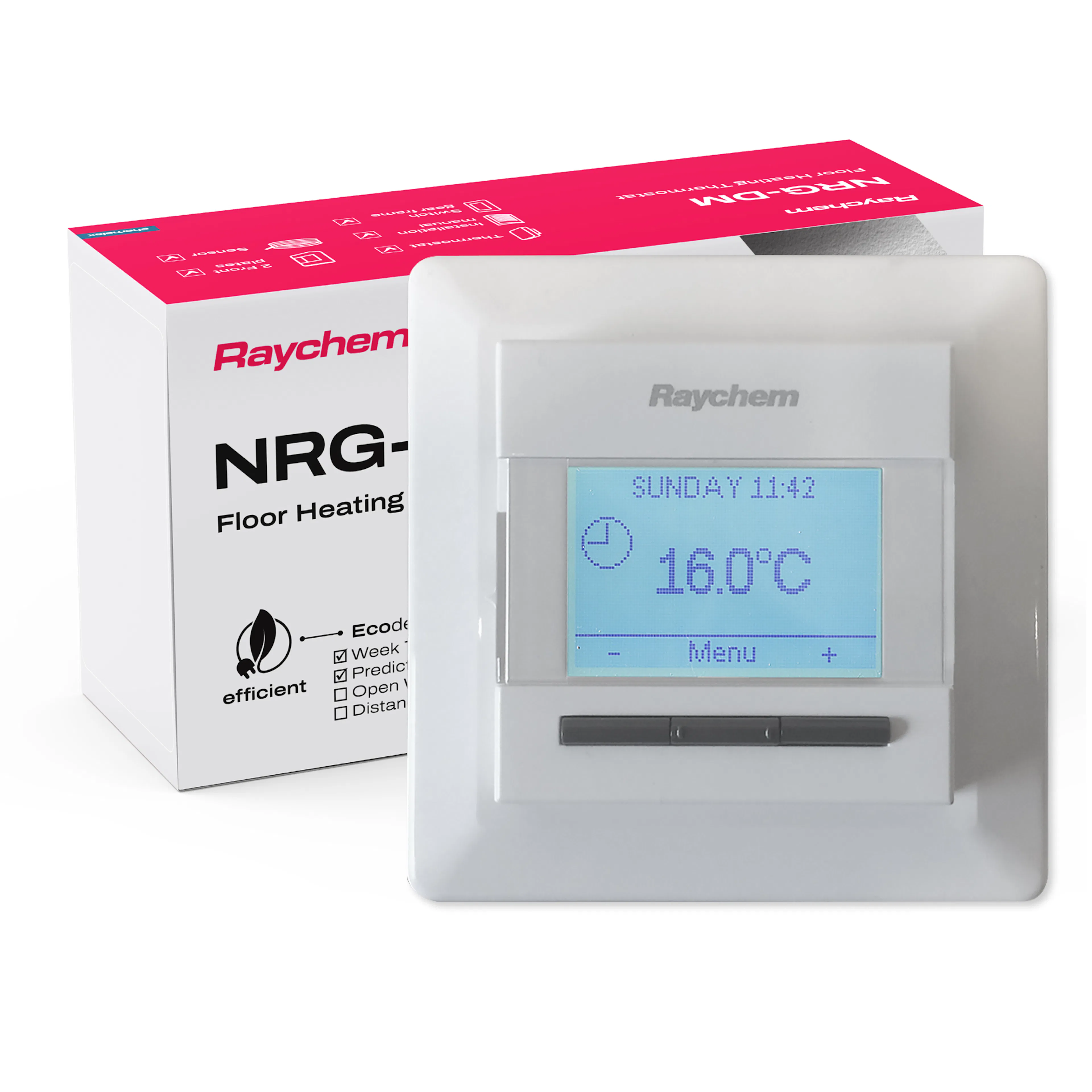 Termostat Rayschem NRG-DM Elektisk Golvvärme Vit 230V