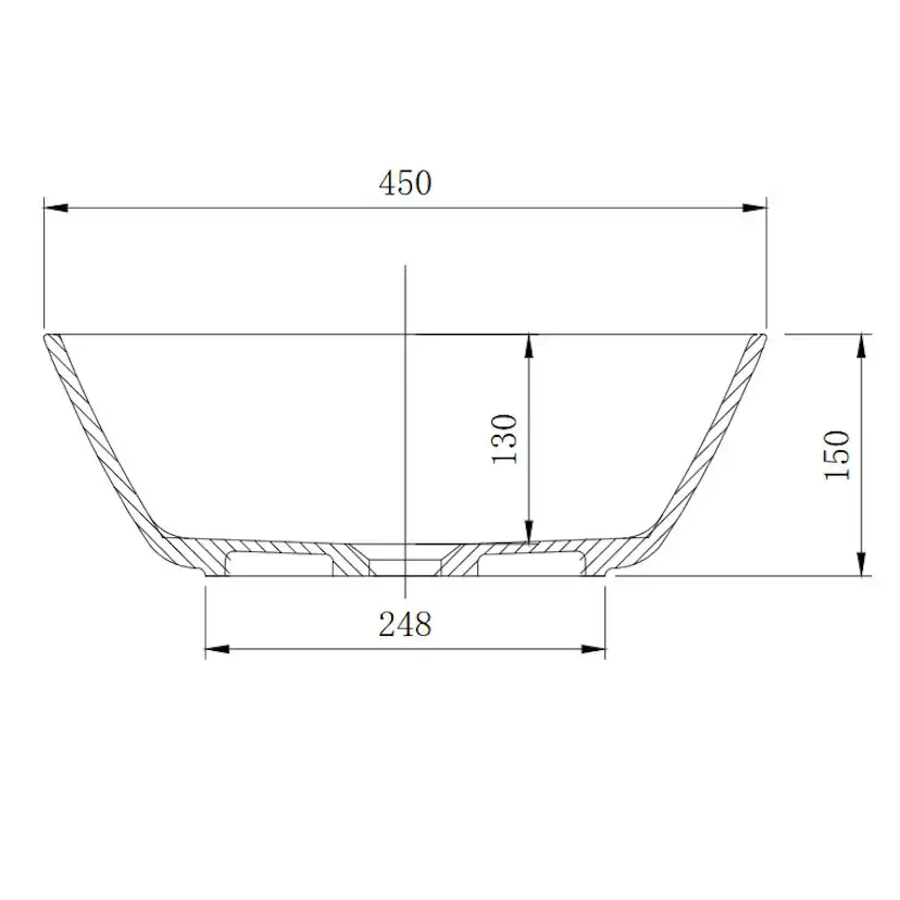 Tvättställ Lavabo Solid Surface ø450 mm