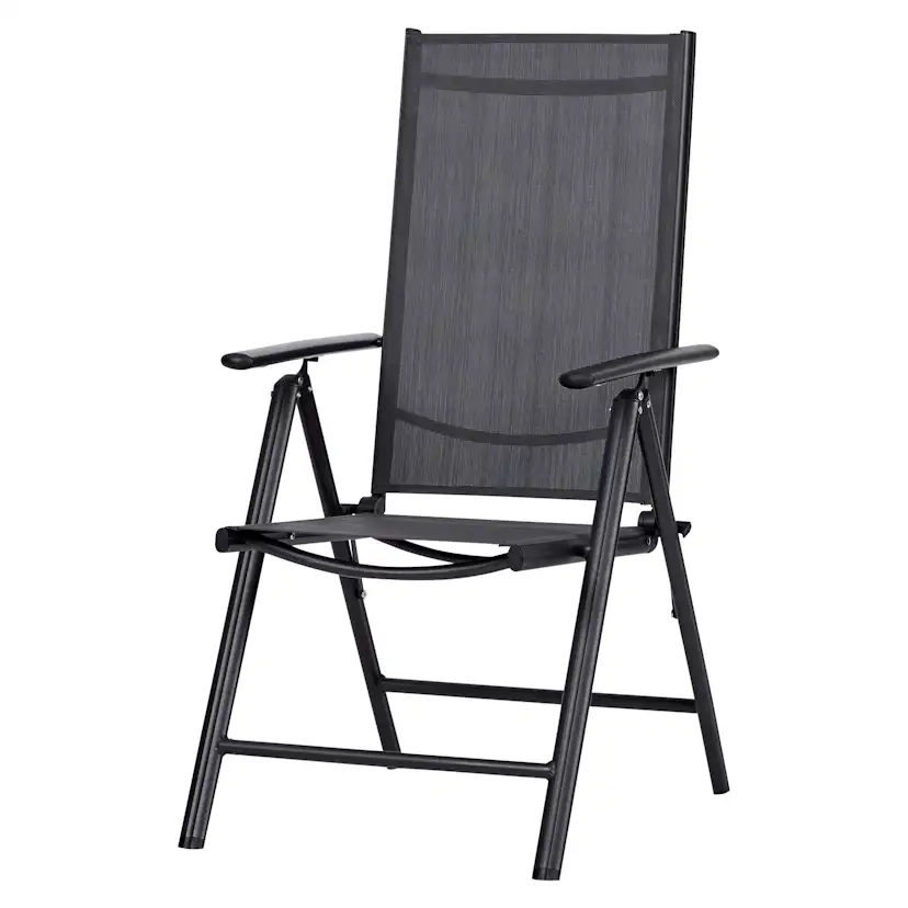Positionsstol Outfit Hopfällbar & Ställbar Trädgårdsstol i Aluminium/Textil