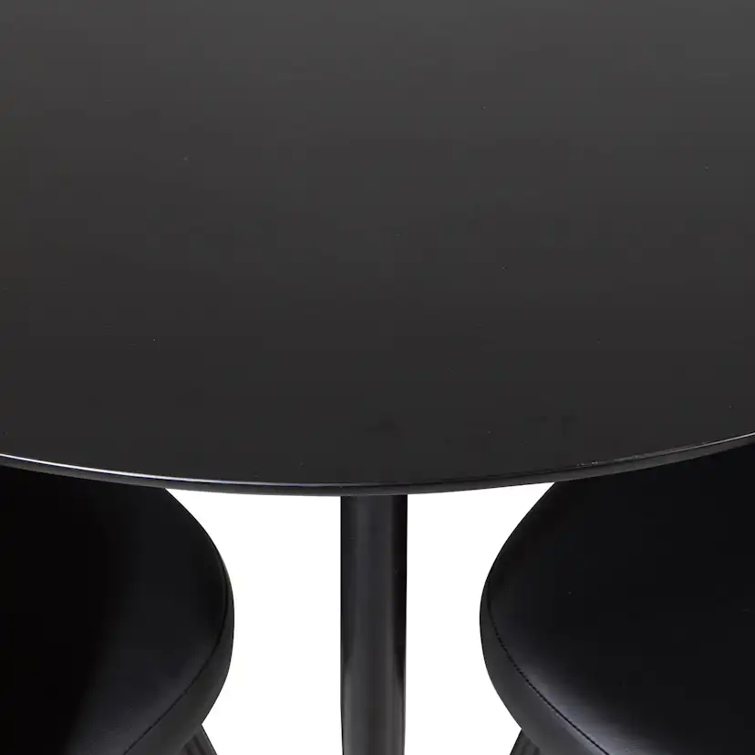 Matgrupp Venture Home Silvia med 4 Valentina Stolar Konstläder Runt