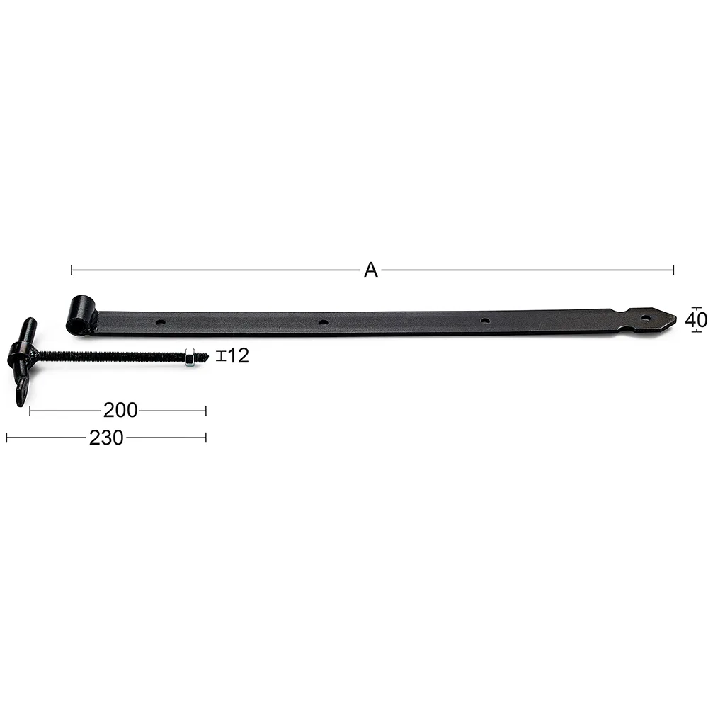 Hakgångjärn 213 Längd: 800 Mm Längd: 800 Mm