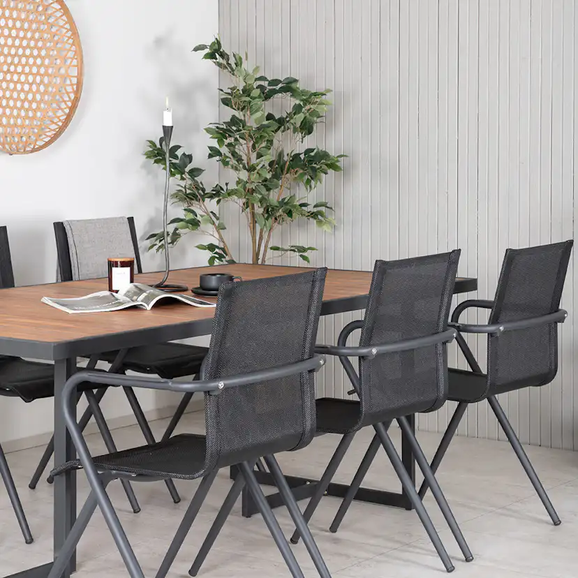 Matgrupp Venture Home King med 6 Anve Matstolar