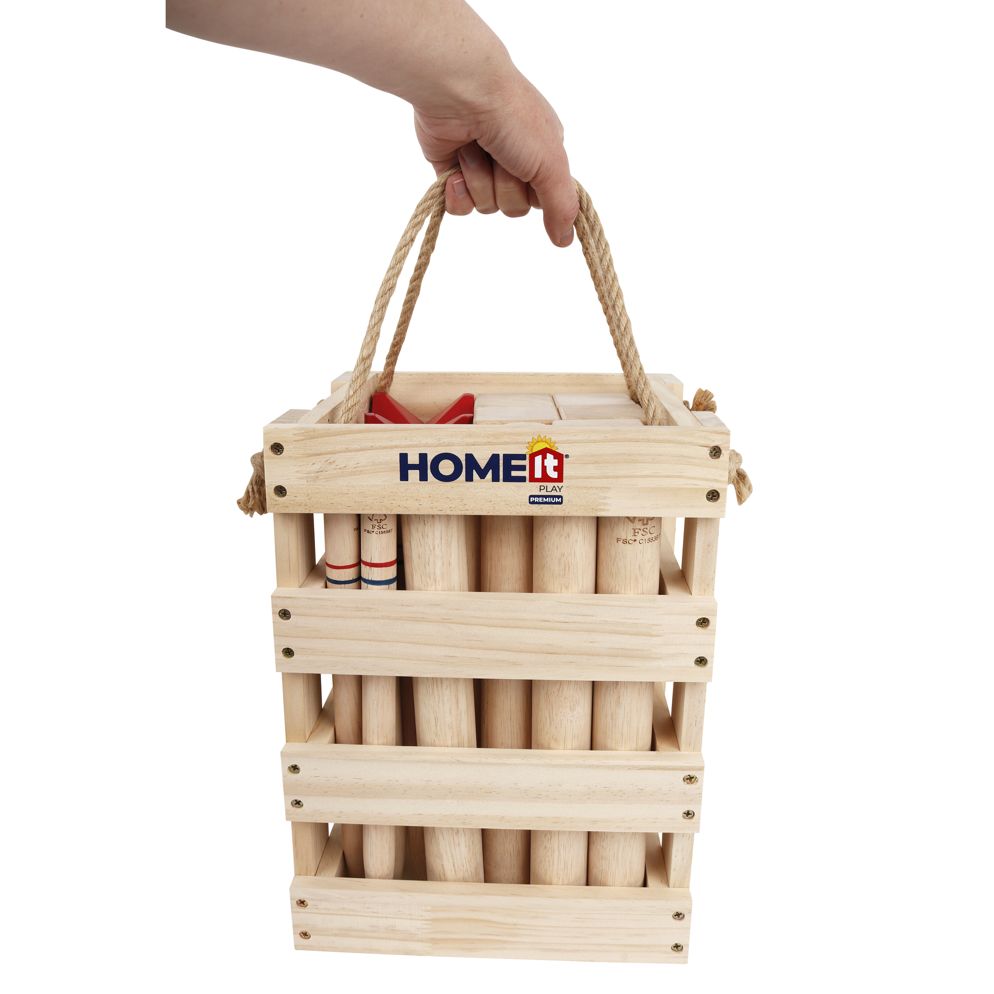 Kubb Home it Play Premium I Gummiträ