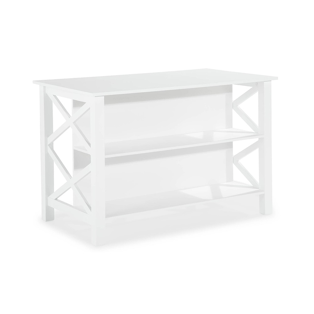 Köksö In Living Milla Vit MDF 135x80x90 cm Fristående med Förvaring