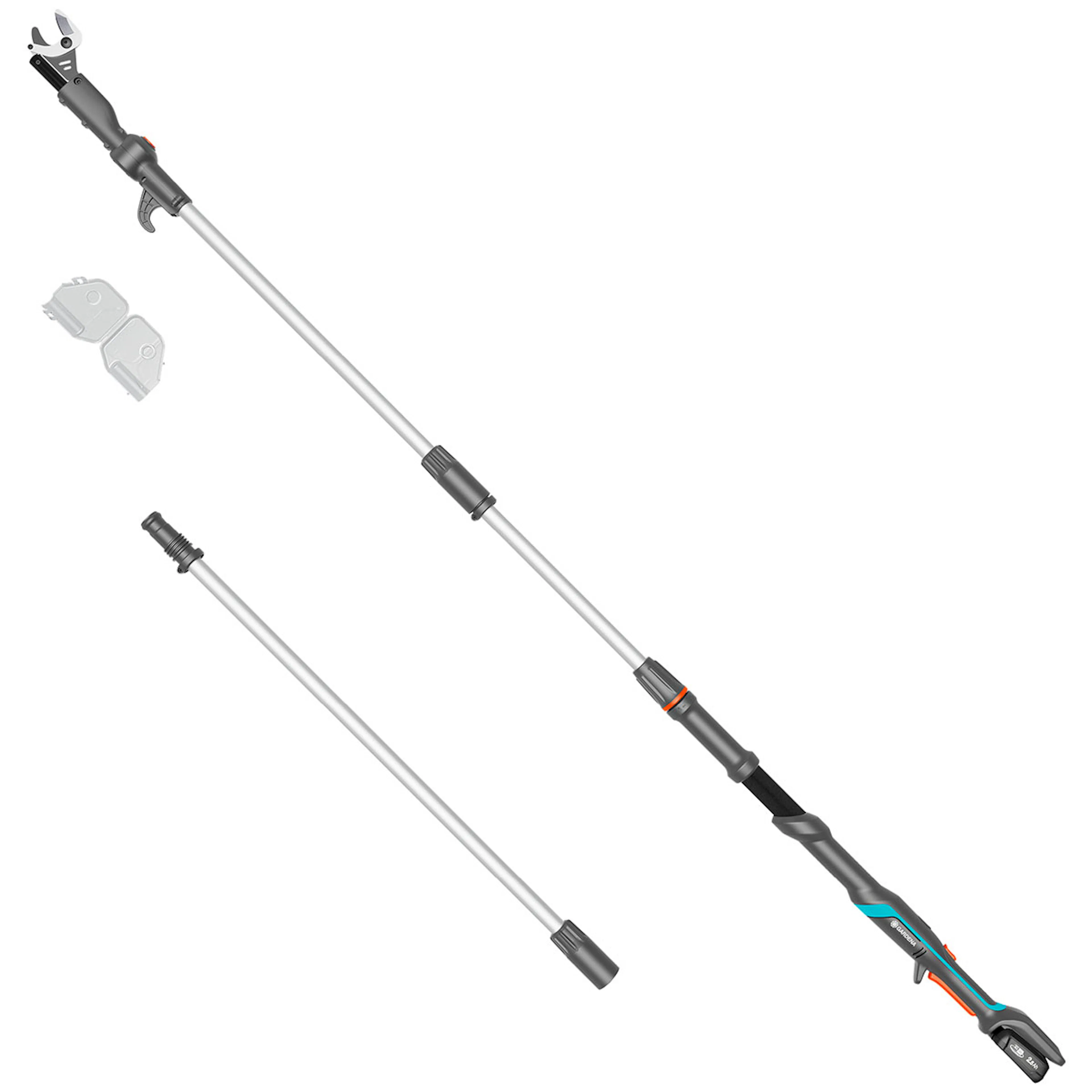 Teleskopisk Stångsax Gardena HighCut 360 Batteri P4A Komplett med Batteri och Laddare