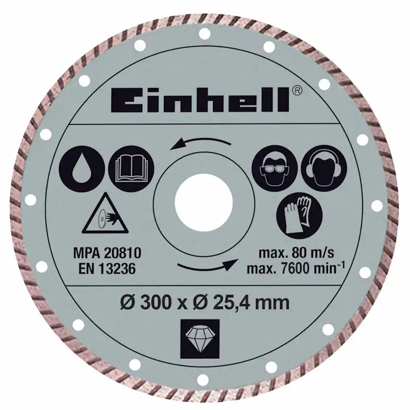 Diamantkapskiva Einhell Turbo 300X25,4x2,2