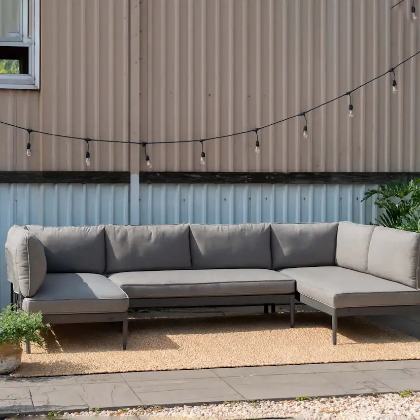 Loungegrupp LifestyleGarden TOPAZ U-set 2: vänster/höger 2-sitssoffa x 3