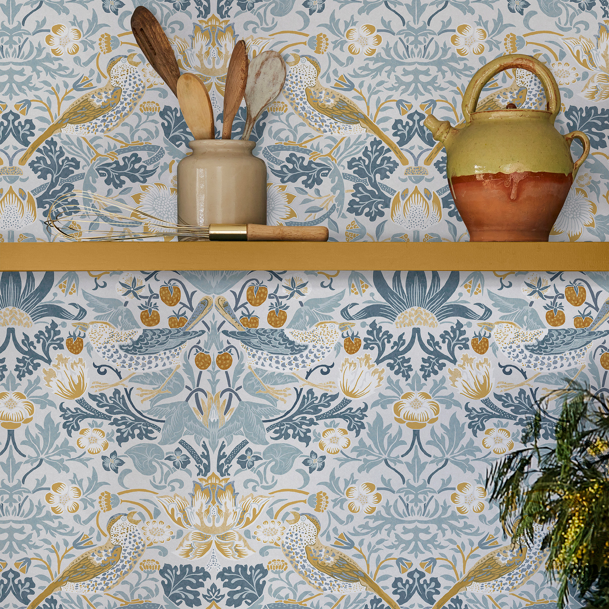 Tapet William Morris At Home Strawberry Thief 124232