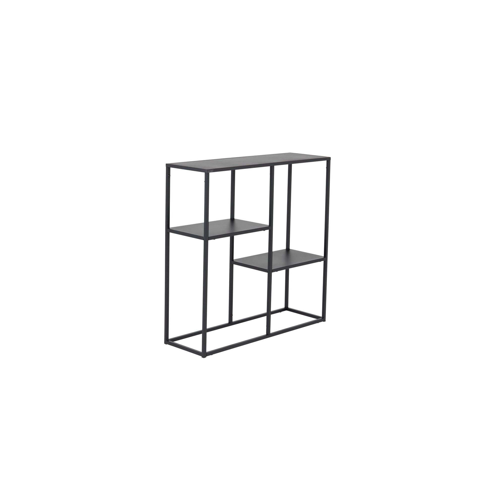 Avlastningsbord Venture Home Svart Staal med Öppet Hyllsystem i Pulverlackerat Stål