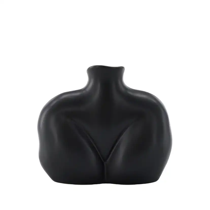 Harvey Vase - Matte Black - 17*10*15Hcm Svart