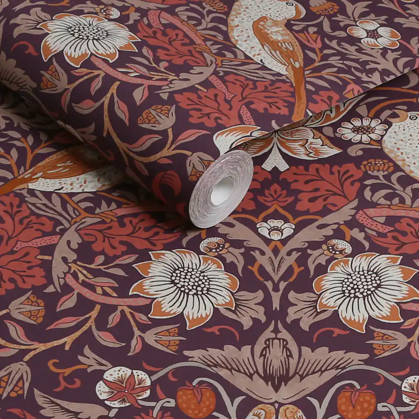 Tapet William Morris At Home Strawberry Thief 124229