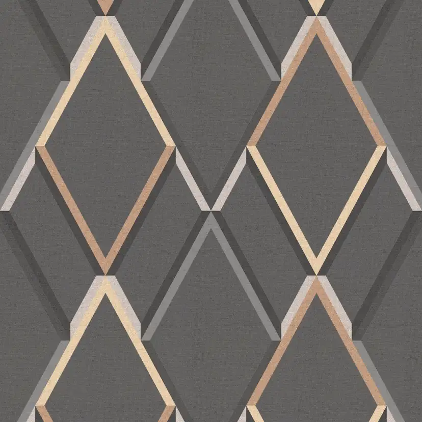 Tapet WOW Metallisk Geometrisk Grå
