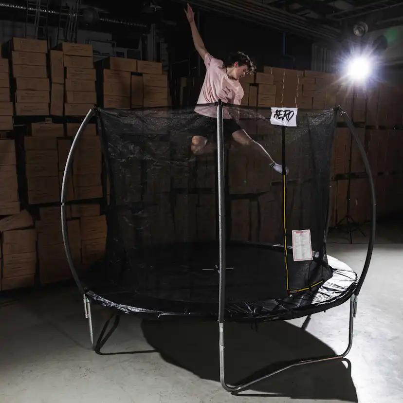 Studsmatta React Aero med Skyddsnät 3,66 m