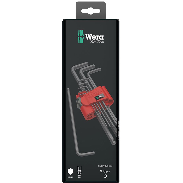Insexnyckelsats Wera 950/9 Hex Plus 6 Sb Metrisk, Blacklaser